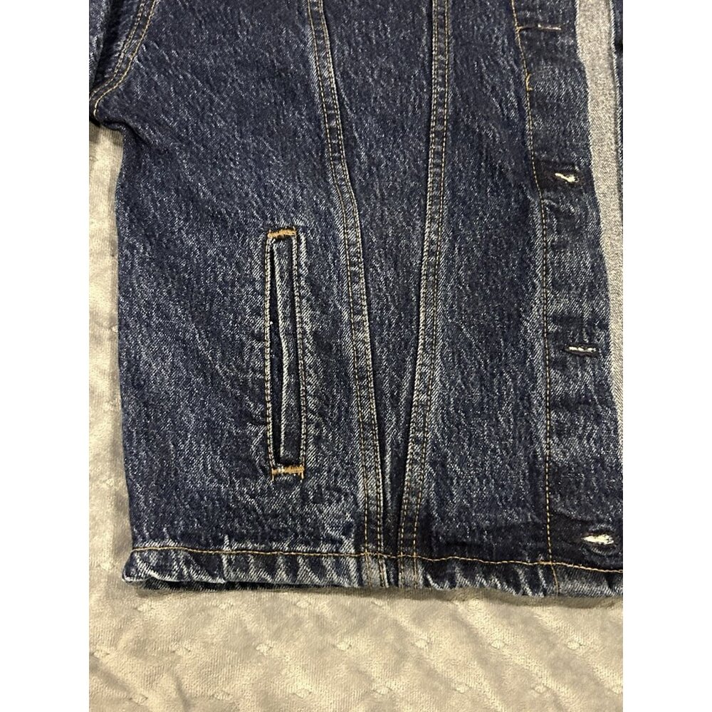 Levi’s Trucker Jacket Sz LARGE  Denim Blue Jean Button Up Vintage  77934-8206 - Picture 14 of 16